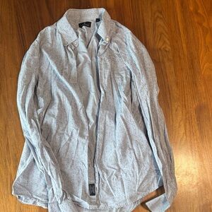 7 Diamonds Light Blue Patterned Shirt Jacket